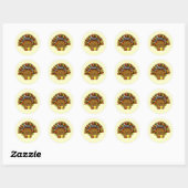 Leuk Bloemen Thanksgiving Diner Turkije Party Ronde Sticker (Vel)
