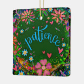 Leuk Bloemengeduld  hartinspiratie Keramisch Ornament (Links)