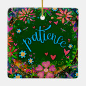 Leuk Bloemengeduld  hartinspiratie Keramisch Ornament (Achterkant)
