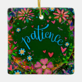 Leuk Bloemengeduld  hartinspiratie Keramisch Ornament (Voorkant)