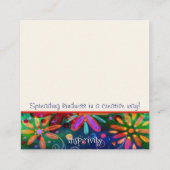 Leuk Bloemenhart Inspirerend Vriendheidskaarten Vierkante Visitekaartje (Achterkant)