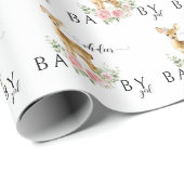 Leuk bloemenhert baby meisje douche wrapping papie cadeaupapier (Rol Hoek)