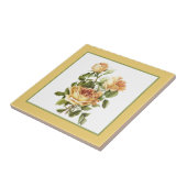 Leuk  bloemenroos tegeltje (Zijkant)