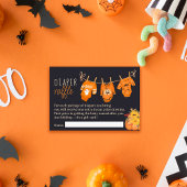 Leuk bloemig Halloween luier loterij baby shower Informatiekaartje