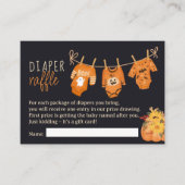 Leuk bloemig Halloween luier loterij baby shower Informatiekaartje (Voorkant)