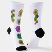 Leuk bloemig paar sokken (Gebogen)