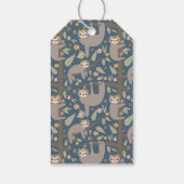 Leuk bloemluiaard patroon cadeaulabel (Achterkant)