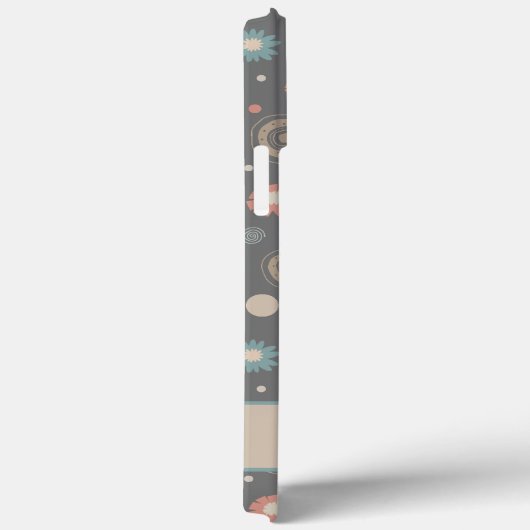 Leuk bloemmotief Gepersonaliseerde naam Fun Case-Mate iPhone Case (Achterkant / Rechts)