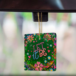 Leuk bloemrijk inspirerend laat het citaat inspira keramisch ornament