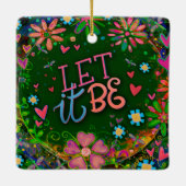 Leuk bloemrijk inspirerend laat het citaat inspira keramisch ornament (Achterkant)