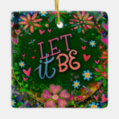 Leuk bloemrijk inspirerend laat het citaat inspira keramisch ornament (Voorkant)