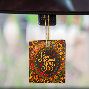 Leuk bloemrijk inspirerend leven Quote Inspirivity Keramisch Ornament