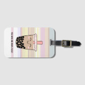 Leuk Boba Milk Theepun Bagagelabel (Voorkant (horizontaal))