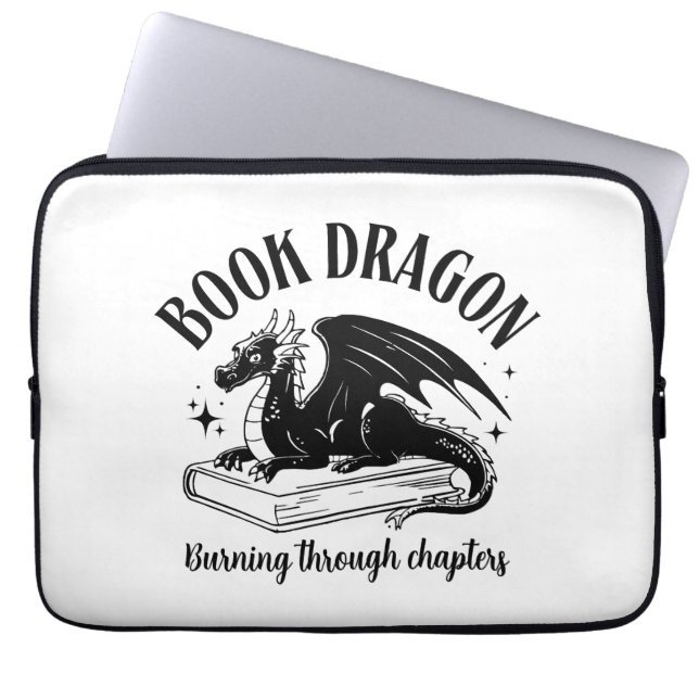 Leuk Boek Draken Fantasy Lezer  Laptop Sleeve (Voorkant)