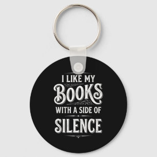 Leuk boek met een portie stilte grappig lezen sleutelhanger
