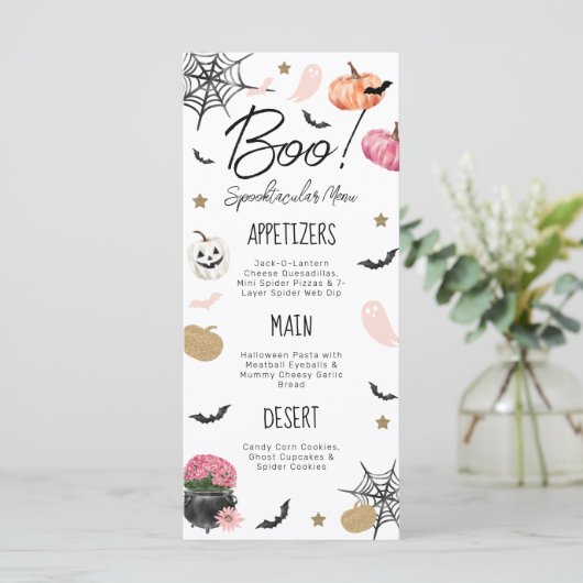Leuk boek! Spooktacular Verjaardag Halloween Menu (Staand voorkant)