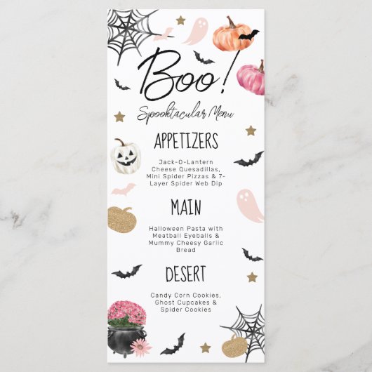 Leuk boek! Spooktacular Verjaardag Halloween Menu (Voorkant)