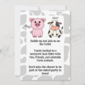 Leuk Boerderij Dier Thema Verjaardagsuitnodiging Kaart (Voorkant)