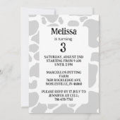 Leuk Boerderij Dier Thema Verjaardagsuitnodiging Kaart (Achterkant)