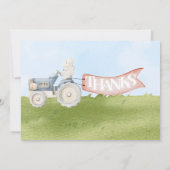 Leuk boerderij dierenboerenerf bedankje bedankkaart (Achterkant)
