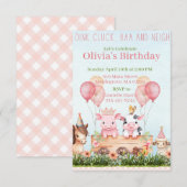 Leuk boerderij dierenboerenerf verjaardag kaart (Voorkant / Achterkant)