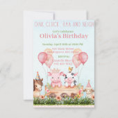 Leuk boerderij dierenboerenerf verjaardag kaart (Voorkant)