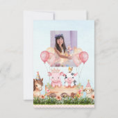 Leuk boerderij dierenboerenerf verjaardag kaart (Achterkant)