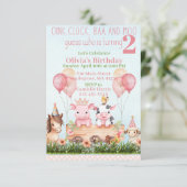 Leuk boerderij dierenboerenerf verjaardag kaart (Staand voorkant)