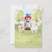 Leuk boerderij dierenboerenerf vierde verjaardag kaart (Achterkant)