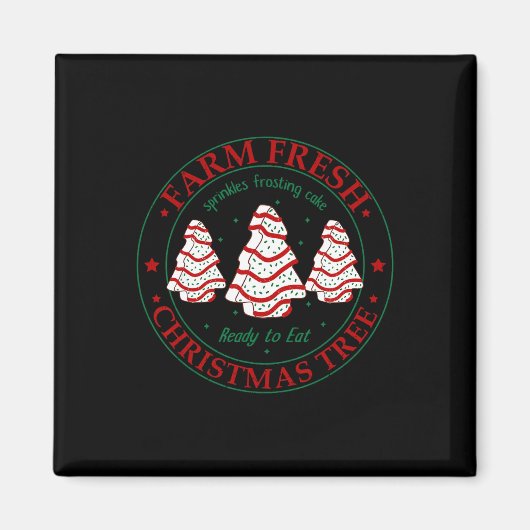 Leuk Boerderij Fresh Christmas Tree Cakes Familie  Magneet (Voorkant)