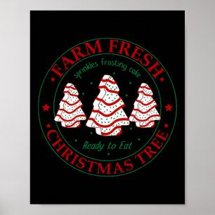 Leuk Boerderij Fresh Christmas Tree Cakes Familie Poster