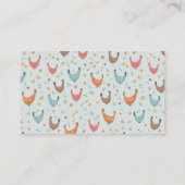 Leuk Boerderij Kip Baby shower Luier Raffle Informatiekaartje (Achterkant)