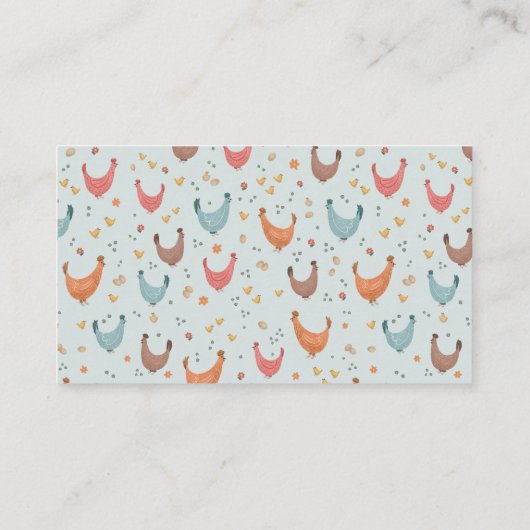 Leuk Boerderij Kip Baby shower Luier Raffle Informatiekaartje (Achterkant)