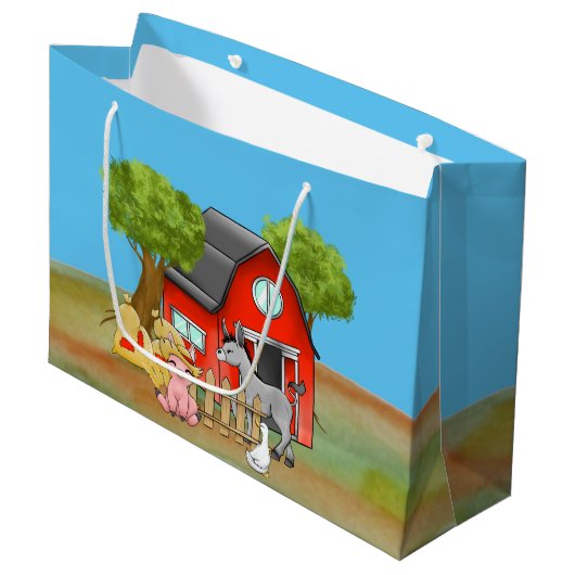 leuk boerderij Land party Groot Cadeauzakje (Voorkant Gekanteld)