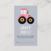 Leuk Boerderij Meisjes Baby shower Luier Raffle Informatiekaartje (Voorkant)