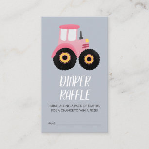 Leuk Boerderij Meisjes Baby shower Luier Raffle Informatiekaartje