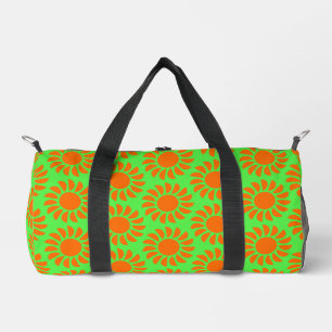 Leuk Boho Lime Groen & Oranje Zomerpatroon Plunjezak