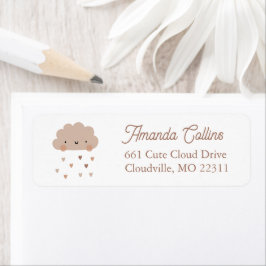 Leuk Boho Rain Cloud Retouradres Etiket