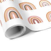 Leuk Boho regenboog baby shower Cadeaupapier (Rol Hoek)