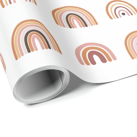Leuk Boho regenboog baby shower Cadeaupapier (Rol Hoek)