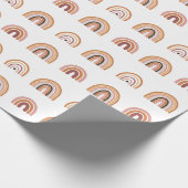 Leuk Boho regenboog baby shower Cadeaupapier (Hoek)