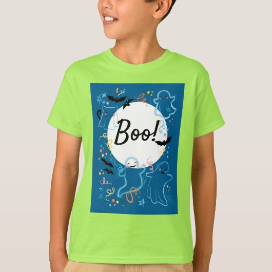 Leuk boo Halloween spook kinder t-shirt (Voorkant)