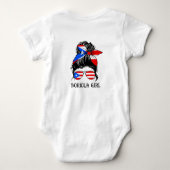 Leuk Boricua Meisje Puerto Rico Vlag Romper (Achterkant)