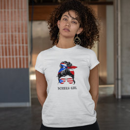 Leuk Boricua Meisje Puerto Rico Vlag T-shirt