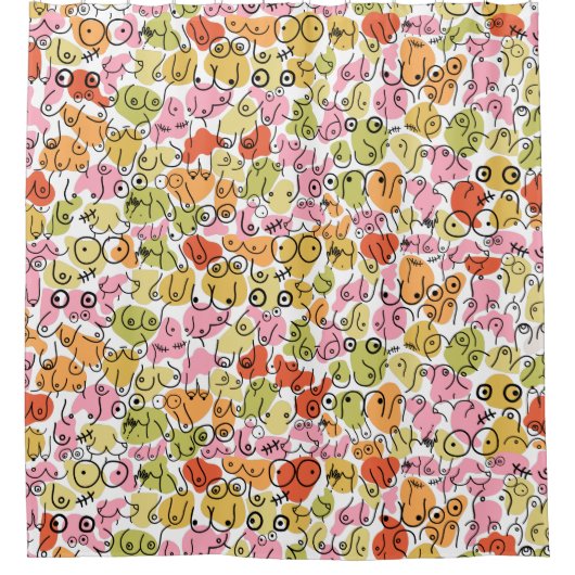 leuk borstontwerp douchegordijn (Voorkant)