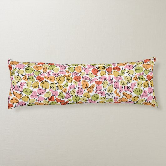 leuk borstontwerp lichaamskussen (Achterkant)