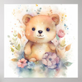 Leuk bos baby beer Pints Nursery Art Poster (Voorkant)