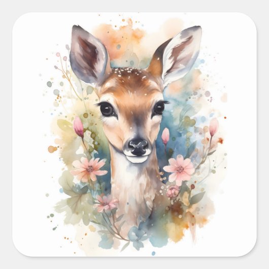 Leuk bos Baby Beste Pints Kwekerij Art Vierkante Sticker (Voorkant)
