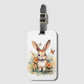 Leuk bos baby bunny pints kinderkamer kunst bagagelabel (Voorkant (verticaal))