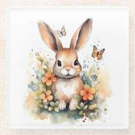 Leuk bos baby bunny pints kinderkamer kunst glazen onderzetter